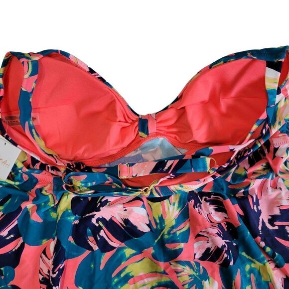 Raisins Curve Atlantic Tankini Swim Top Women Size 24W Multicolor Swimsuit NWT - Picture 7 of 13
